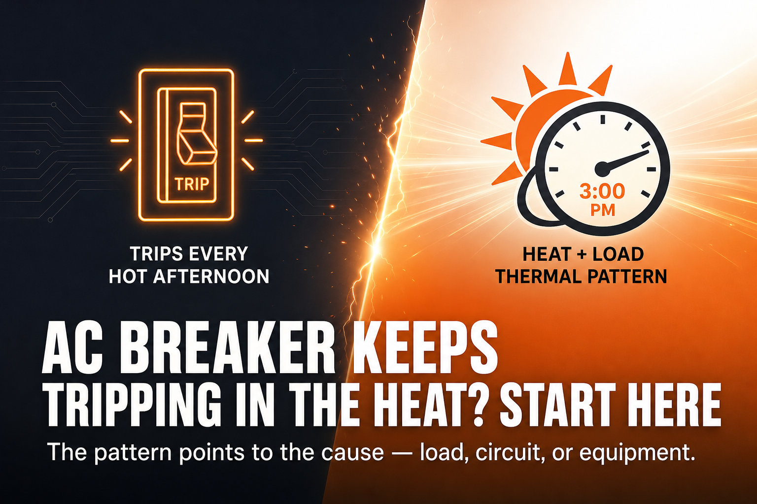 Featured image for “AC breaker keeps tripping in the heat? Start here”