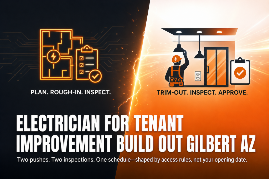 Featured image for “Electrician for tenant improvement build out Gilbert AZ”