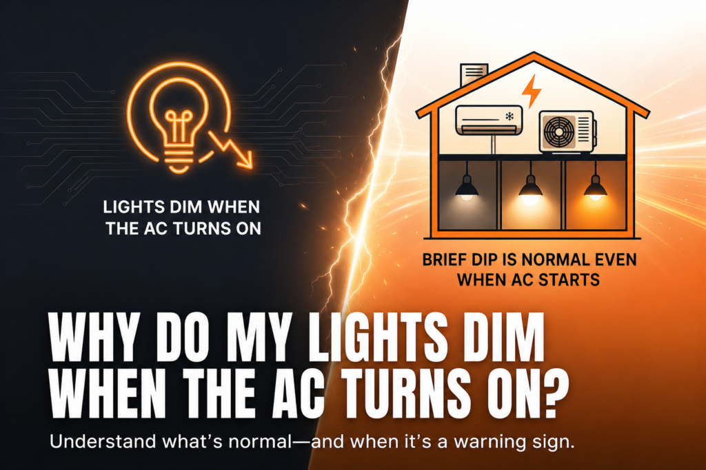 Featured image for “Why Do My Lights Dim When the AC Turns On? How to Tell”